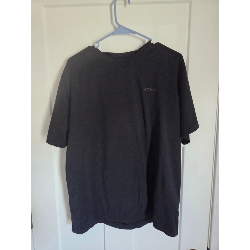 Columbia Mens Short Sleeve Crew Neck Active T-Shirt Black Large